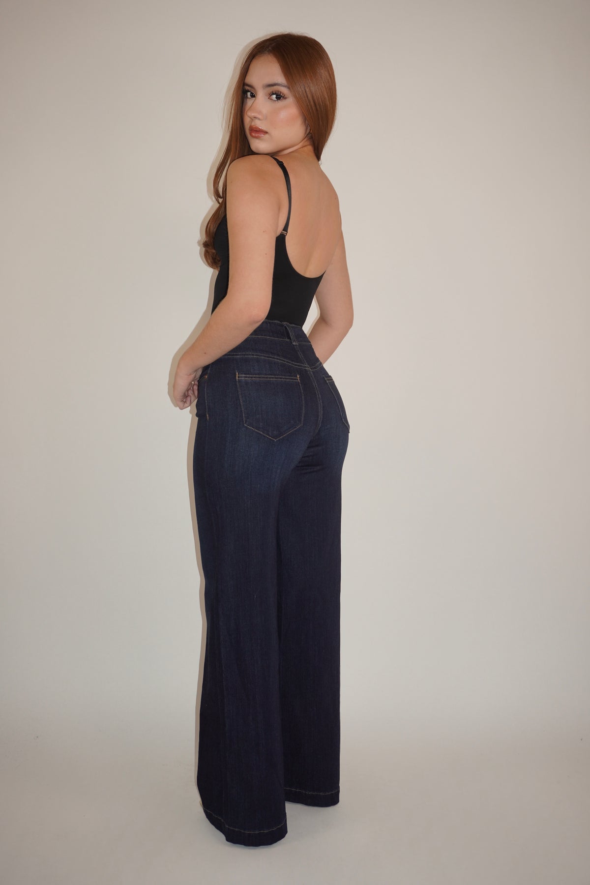 Dark Blue Extra Flared Denim Jeans