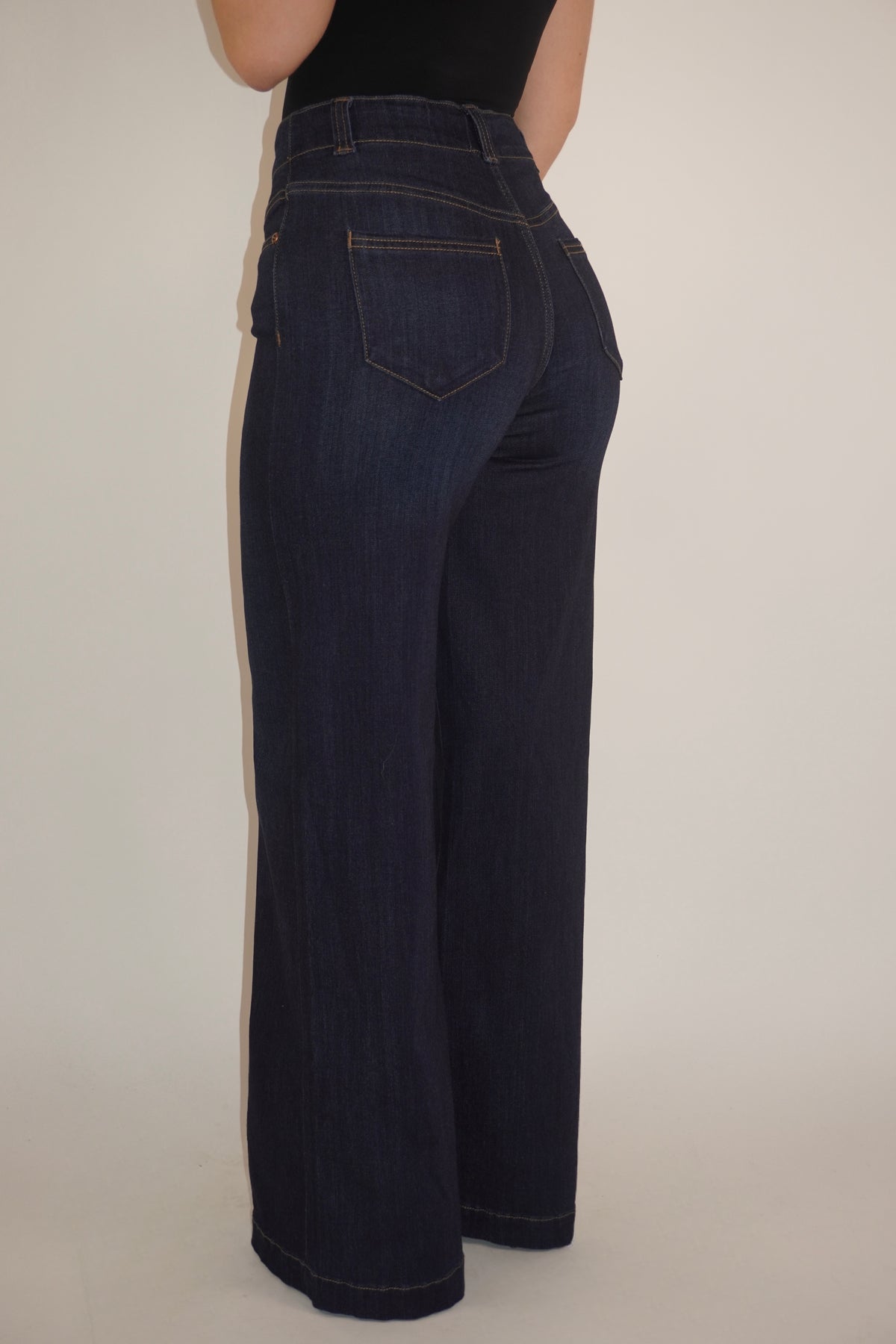 Dark Blue Extra Flared Denim Jeans
