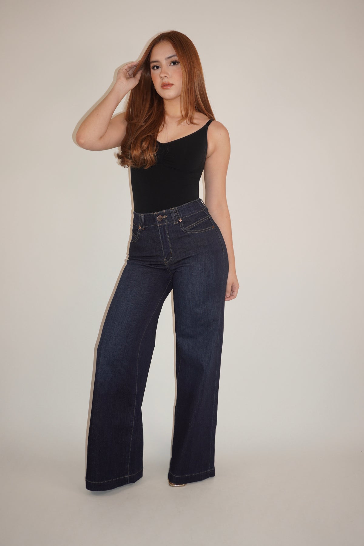 Dark Blue Extra Flared Denim Jeans